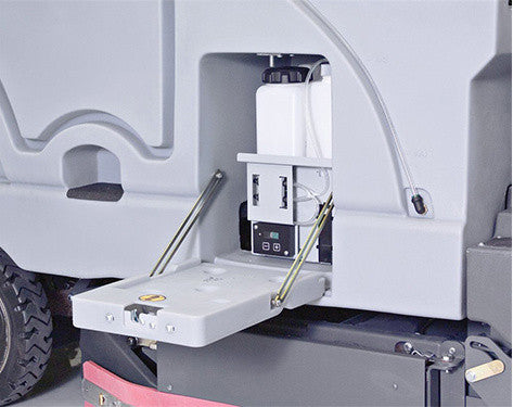 Nilfisk SC8000 Diesel Rider Scrubber-Drier With Cylindrical Brush Scrubbing Deck - TVD The Vacuum Doctor