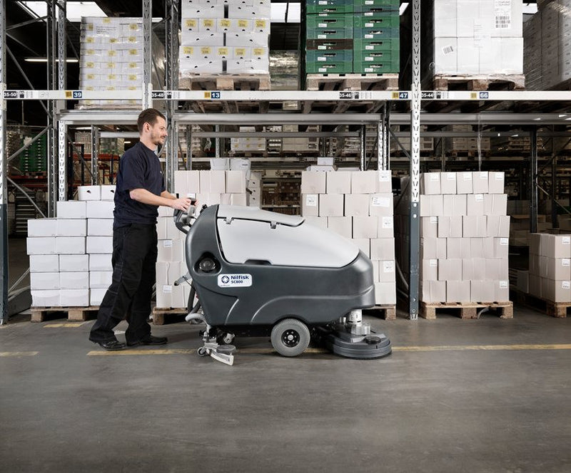 Nilfisk SC800-86 Battery Operated Floor Scrubber Drier Complete - The Vacuum Doctor