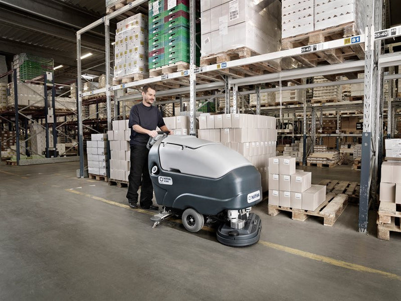 Nilfisk SC800-86 Battery Operated Floor Scrubber Drier Complete - The Vacuum Doctor