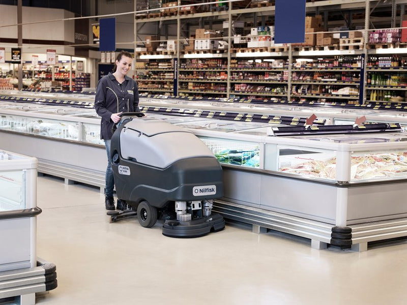 Nilfisk SC800-86 Battery Operated Floor Scrubber Drier Complete - The Vacuum Doctor