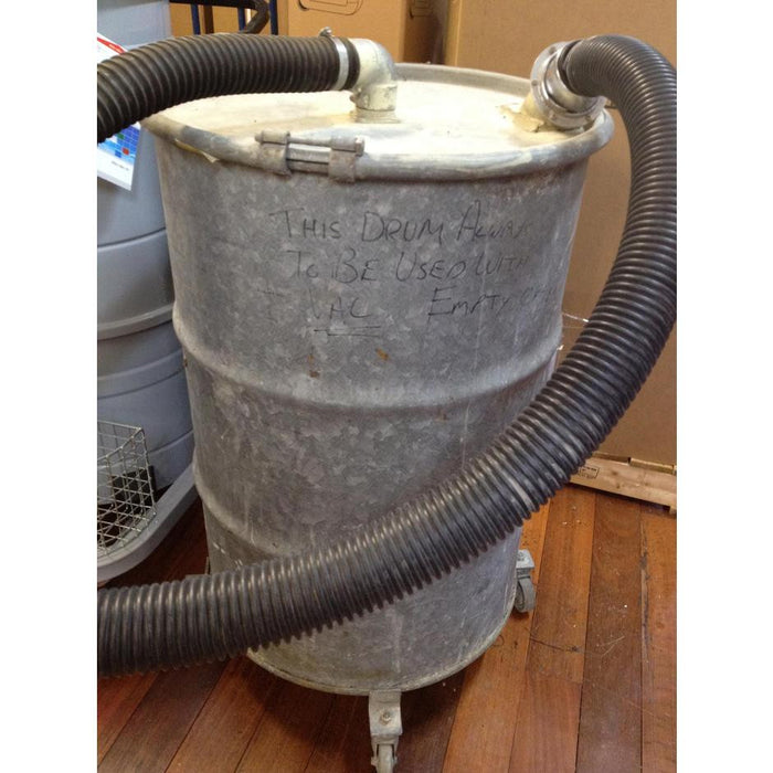 205 Litre Galvanised Steel Separator Complete With Lid On Wheels INFORMATION ONLY - TVD The Vacuum Doctor