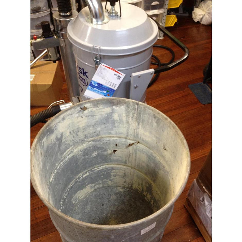 205 Litre Galvanised Steel Separator Complete With Lid On Wheels INFORMATION ONLY - TVD The Vacuum Doctor