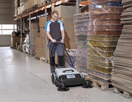 Nilfisk SM800 Walk Behind Floor Sweeper Replaced By SW250 - TVD The Vacuum Doctor