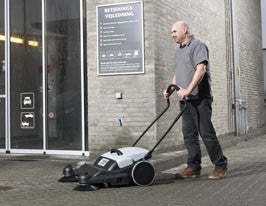Nilfisk SM800 Walk Behind Floor Sweeper Replaced By SW250 - TVD The Vacuum Doctor