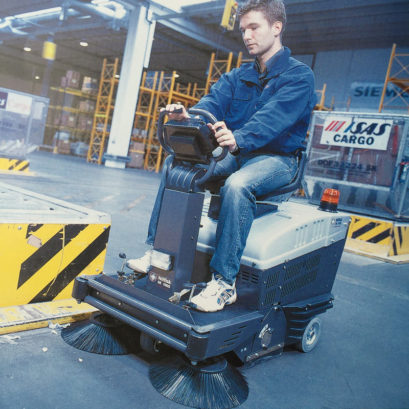 Nilfisk-Advance SR1005 Battery Powered Rider Sweeper No Longer Available - TVD The Vacuum Doctor