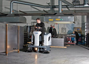 Nilfisk-Advance SR1101 Battery Powered Rider Sweeper With Dumping Hopper - TVD The Vacuum Doctor