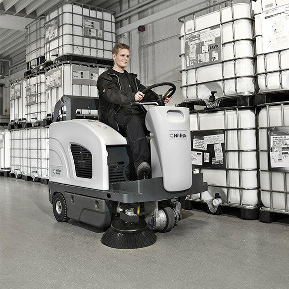Nilfisk-Advance SW4000 LPG Powered Rider Sweeper With Hydraulic Dump Hopper - TVD The Vacuum Doctor