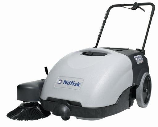 Nilfisk SW750 Walk Behind Battery Operated Sweeper With On-board Charger - TVD The Vacuum Doctor