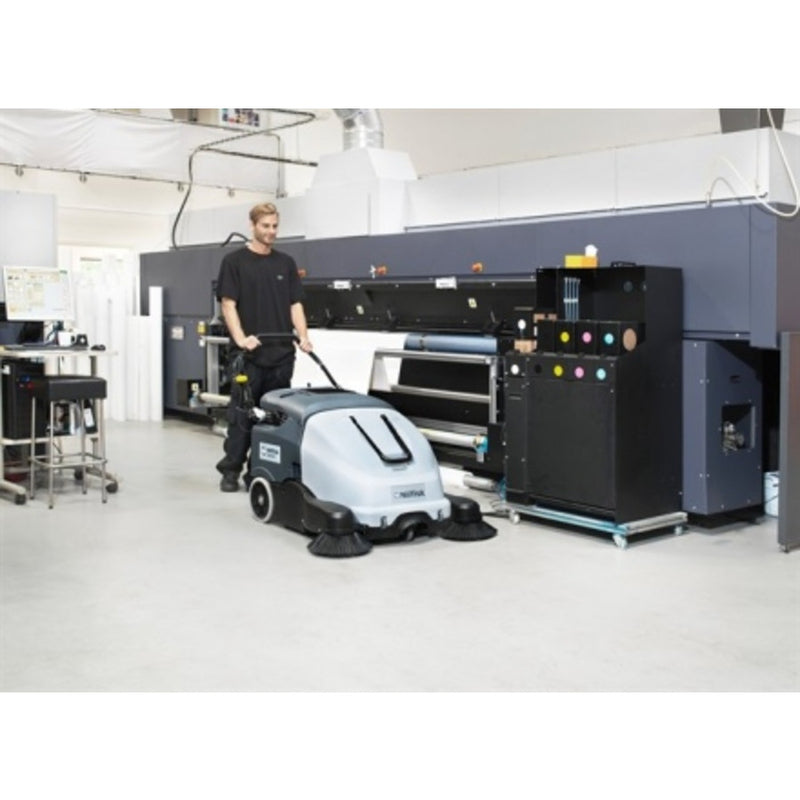 Nilfisk SW900 Walk Behind Battery Sweeper With On-board Charger - TVD The Vacuum Doctor