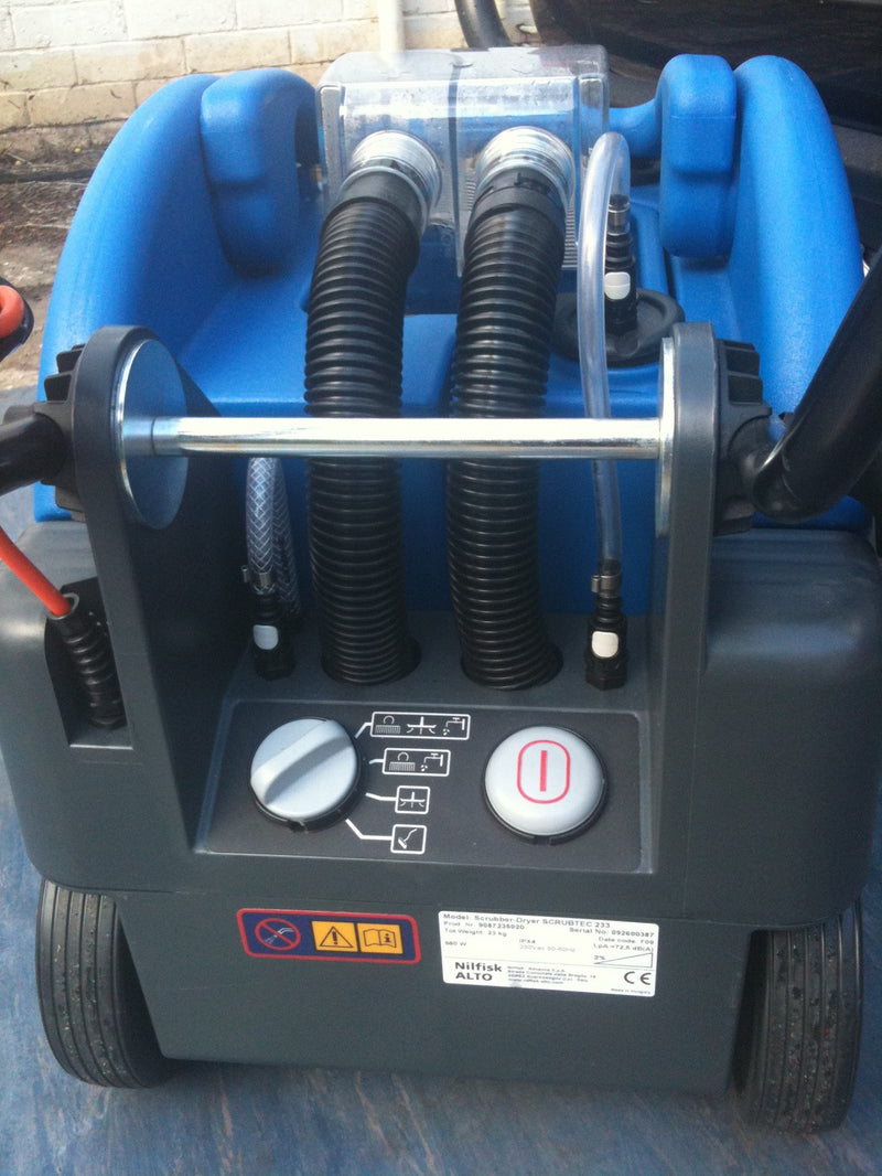 Nilfisk-ALTO Scrubtec 233 Electrically Operated Portable Floor Scrubber Replaced By SC250 - TVD The Vacuum Doctor