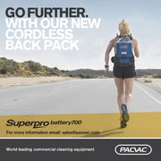 PACVAC Superpro Battery 700 Backpack Vacuum Cleaner See New Advanced Version - The Vacuum Doctor