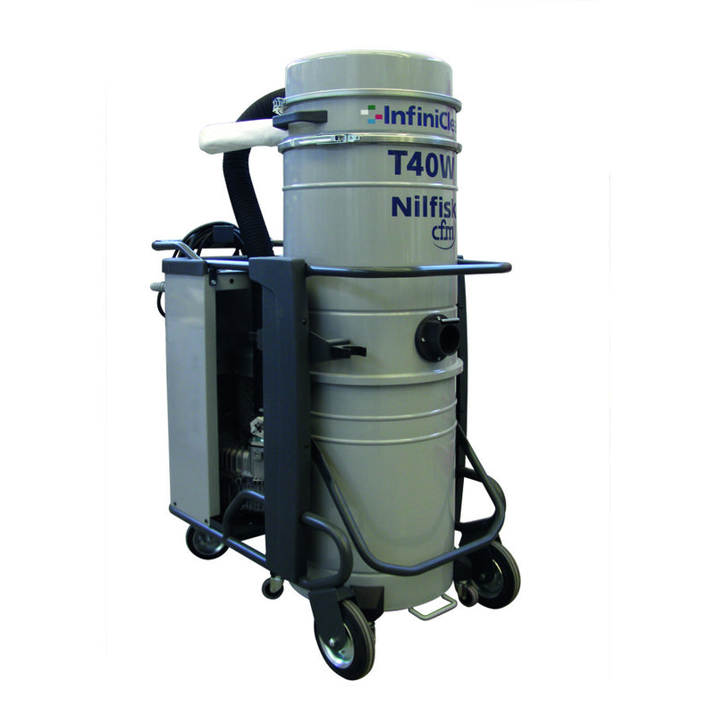 NilfiskCFM T40 W InfiniClean 4kW 3 Phase Industrial Vacuum Cleaner Complete With Kit - TVD The Vacuum Doctor