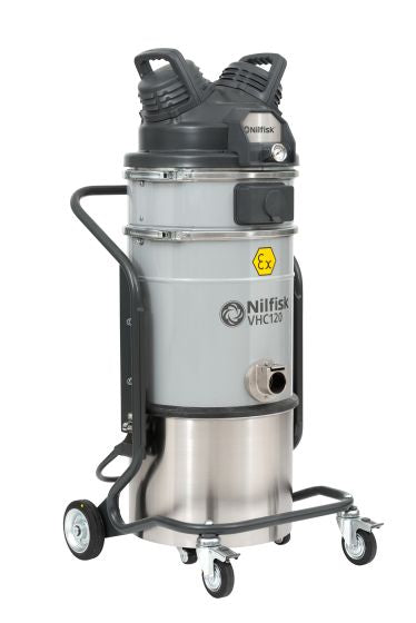Nilfisk VHC120 Z1 EXA ATEX Approved For Zone 1 Compressed Air Powered Vacuum Cleaner For Use When Electricity Is Not Allowed - No Hose Kit - Special Order Only