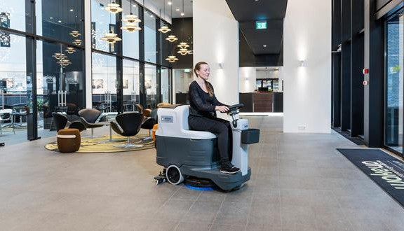 Nilfisk SC2000 53B Battery Micro Rider Floor Scrubber Full Ecoflex Package - TVD The Vacuum Doctor