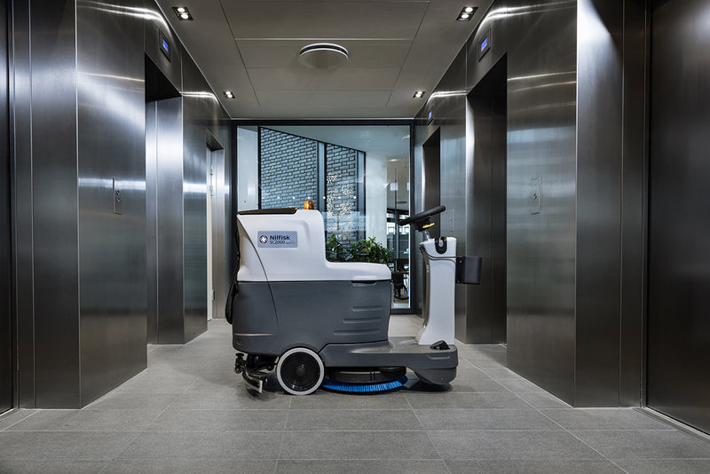 Nilfisk SC2000 53B Battery Micro Rider Floor Scrubber Complete Free Delivery - TVD The Vacuum Doctor